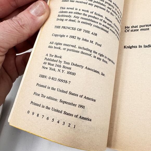 John M Ford - The Princes of the Air Vintage Science Fiction paperback book - Picture 6 of 7